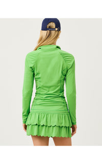 JUSTINE HALF ZIP UPF 50+ IN CHATEAU GREEN