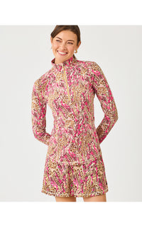 JUSTINE HALF ZIP UPF 50+ IN LIL SKETCHING ON SAFARI