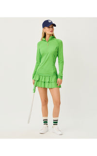 JUSTINE HALF ZIP UPF 50+ IN CHATEAU GREEN