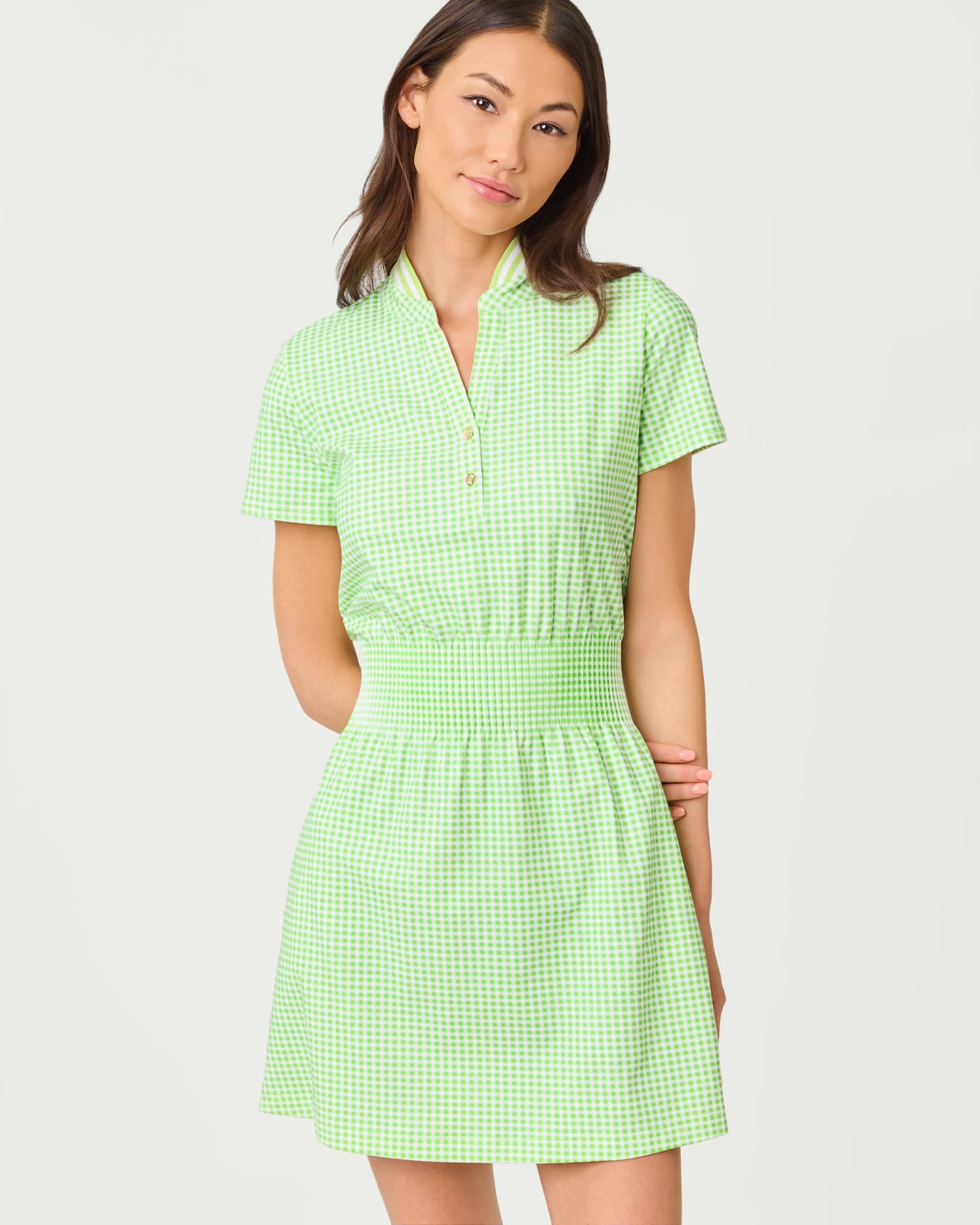 Love Active Dress UPF 50+ Pistachio Macaron Lil Check It Gingham