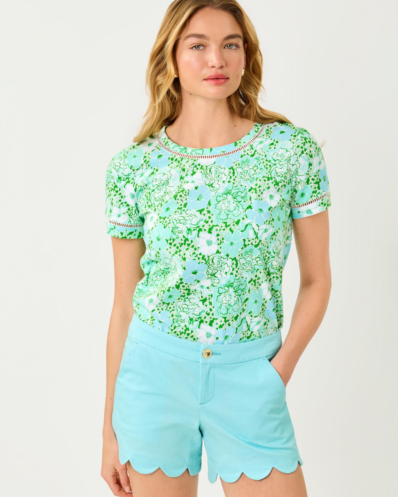 Buttercup Stretch Short In Day Dream Blue