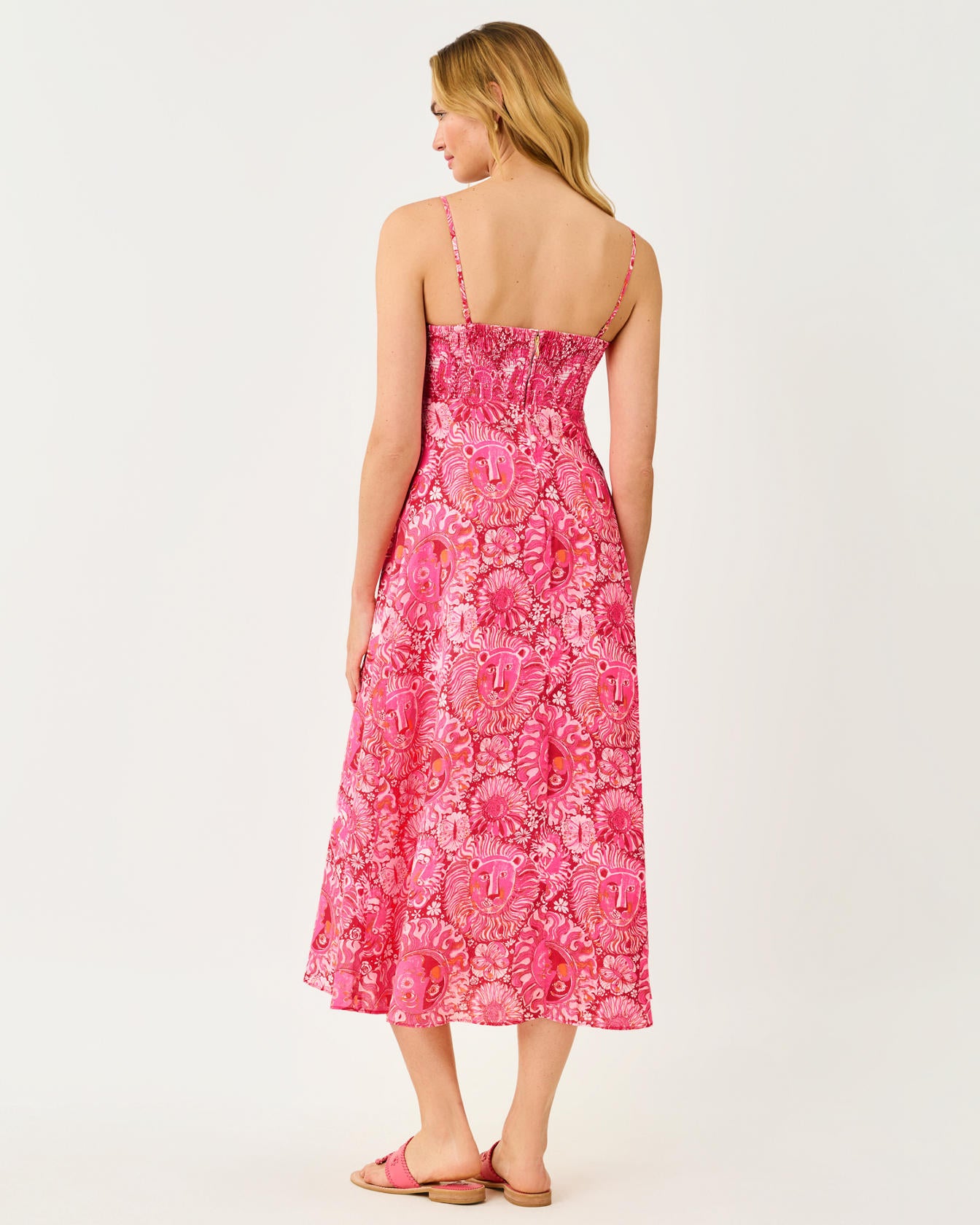 Jorgian Linen Midi Dress In Jims Stuff