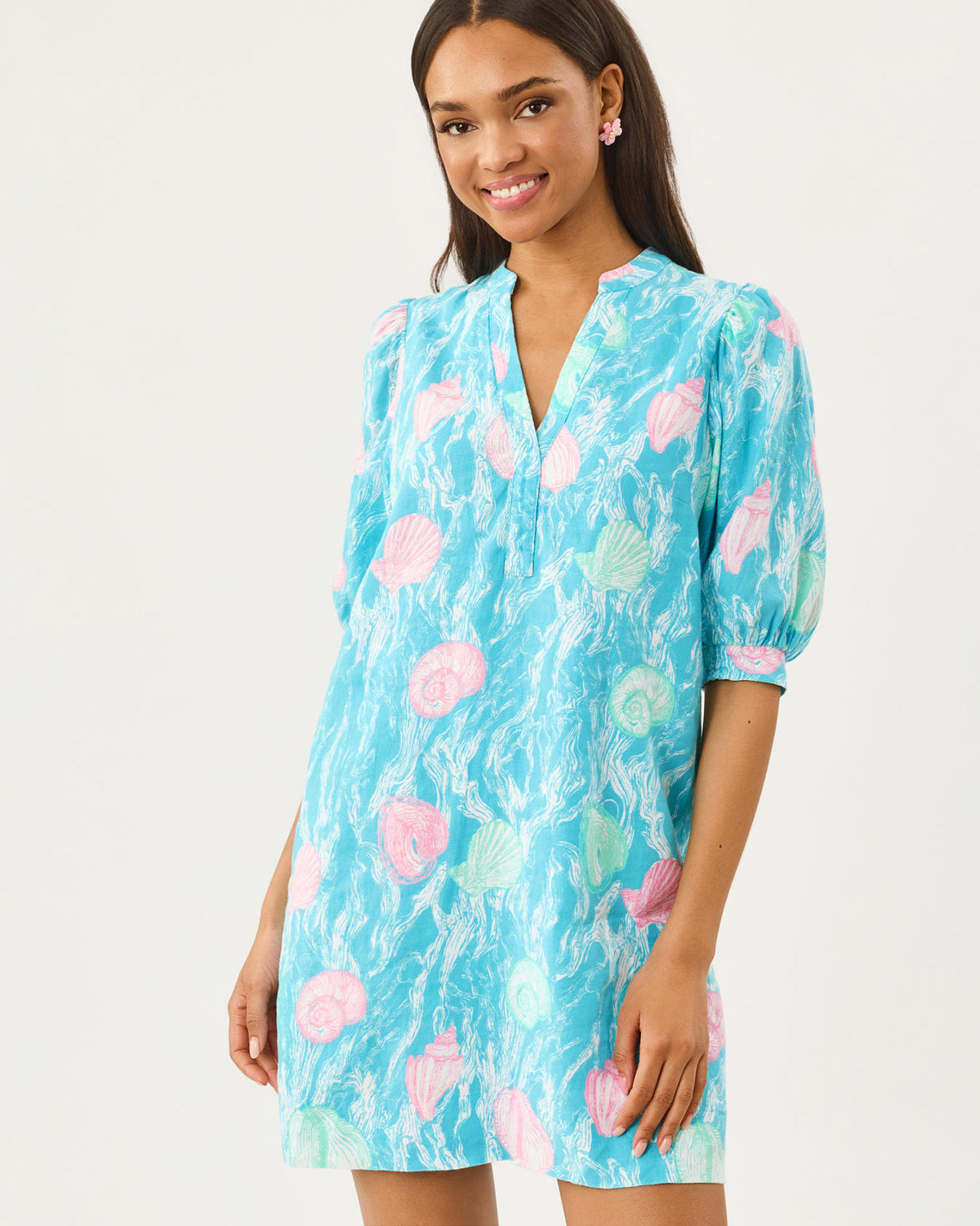 mialeigh linen dress Elbow Sleeve In Shelden – Pink Soleil Size:4-6 months (68cm) is or let it Jovani 07965 Multi Floral 16 REG