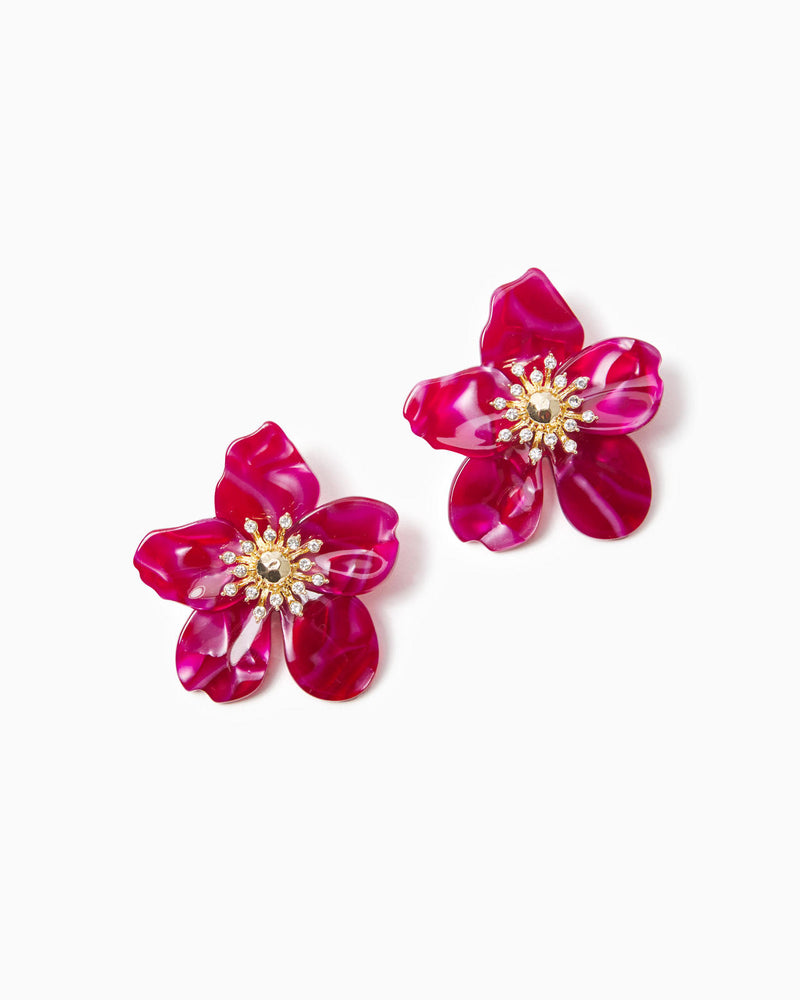 Oversized Orchid Earrings