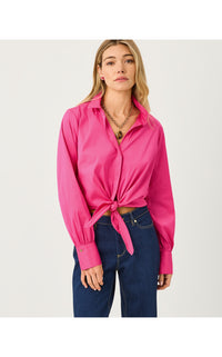 THE TIE LILLY SHIRT IN PINK ASTER