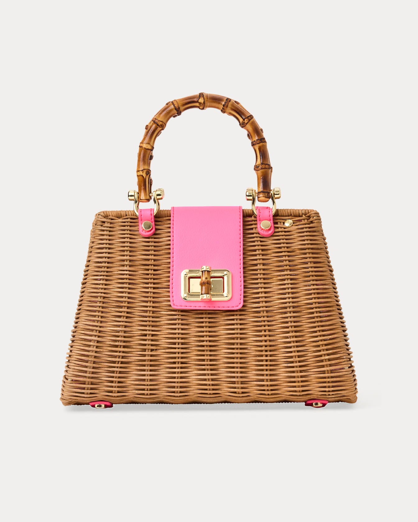 LEENA TOP HANDLE BAG PINK/HONEY