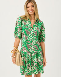 BINGLEY DRESS IN HIDE AND LEAF