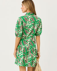 BINGLEY DRESS IN HIDE AND LEAF