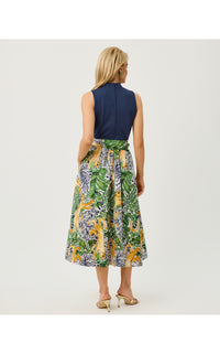 PRIMA MIDI DRESS IN PALM PROWL