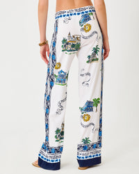 BAL HARBOUR STRETCH PALAZO PANTS IN KEY WEST TOILE