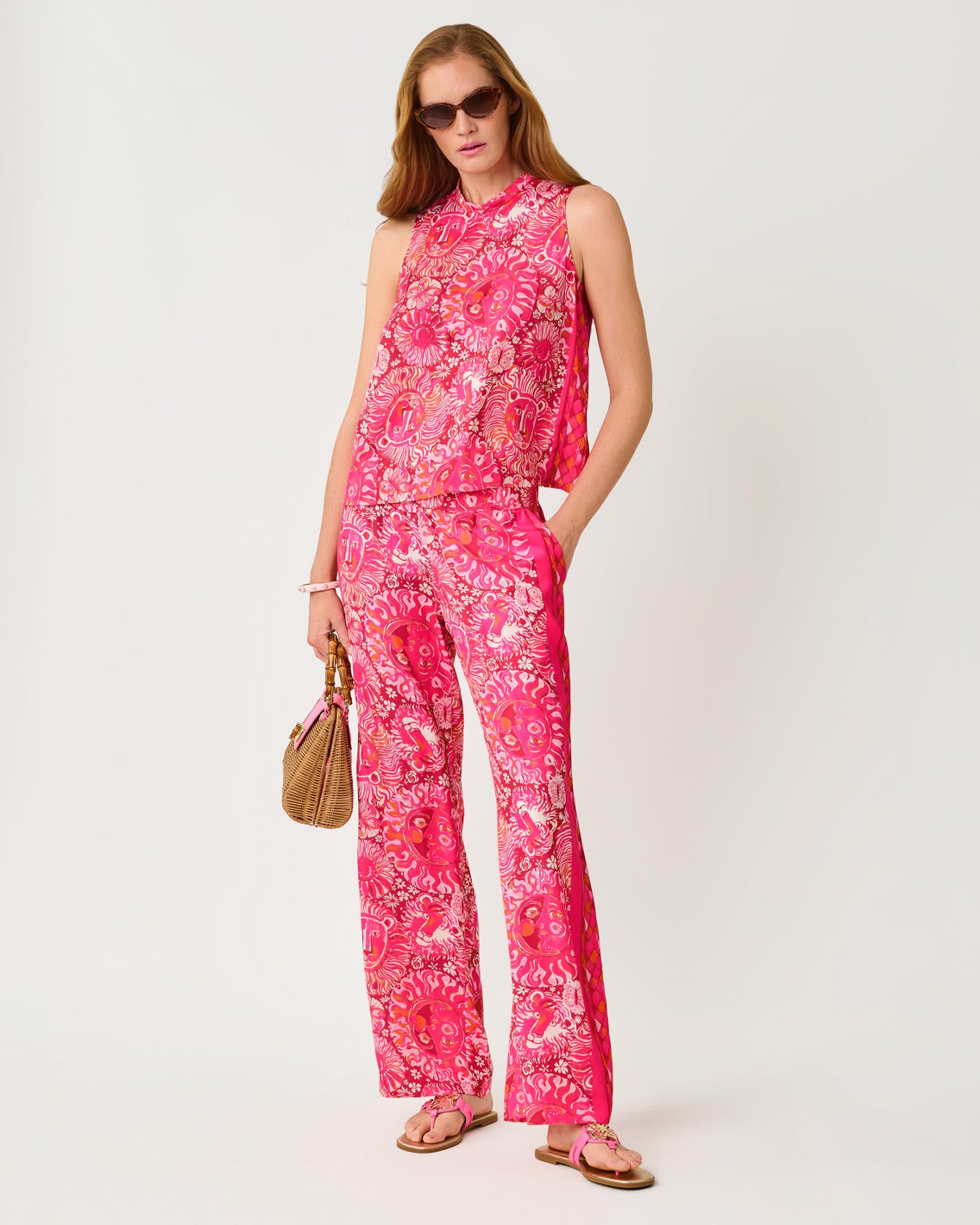 Bal Harbour Stretch Palazo Pant In Jims Stuff Engineered Set