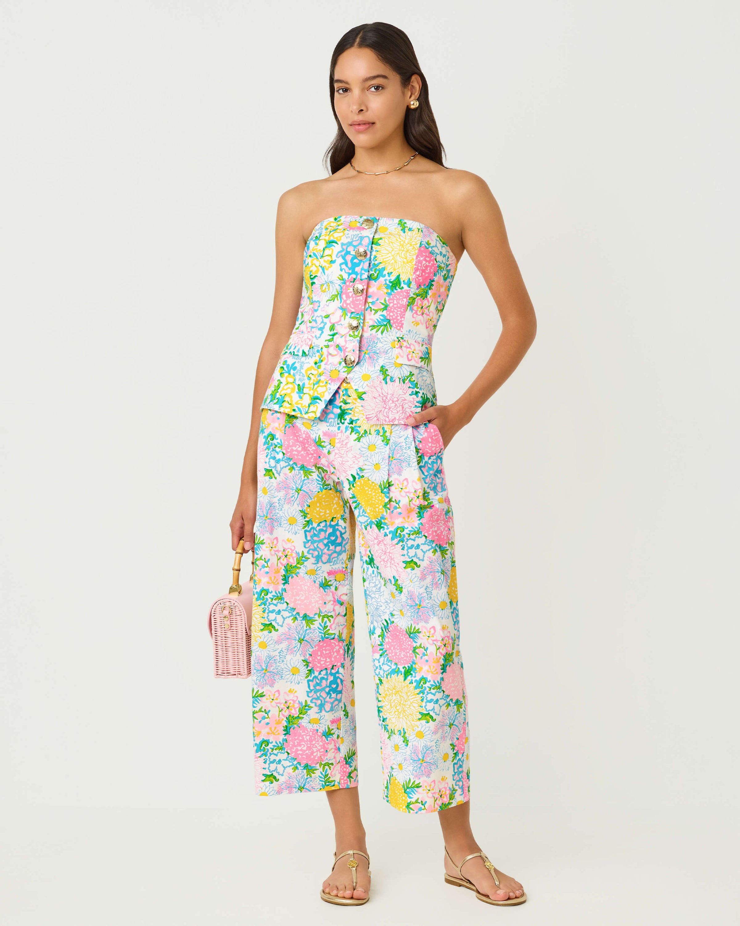 Danneel Strapless Top Multi Lilly Garden