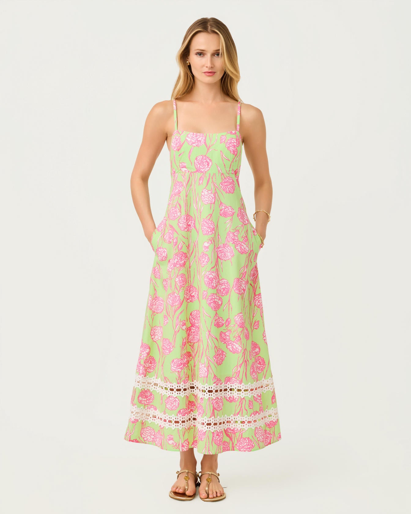 Haliey Midi Dress Pistachio Macaron Alina