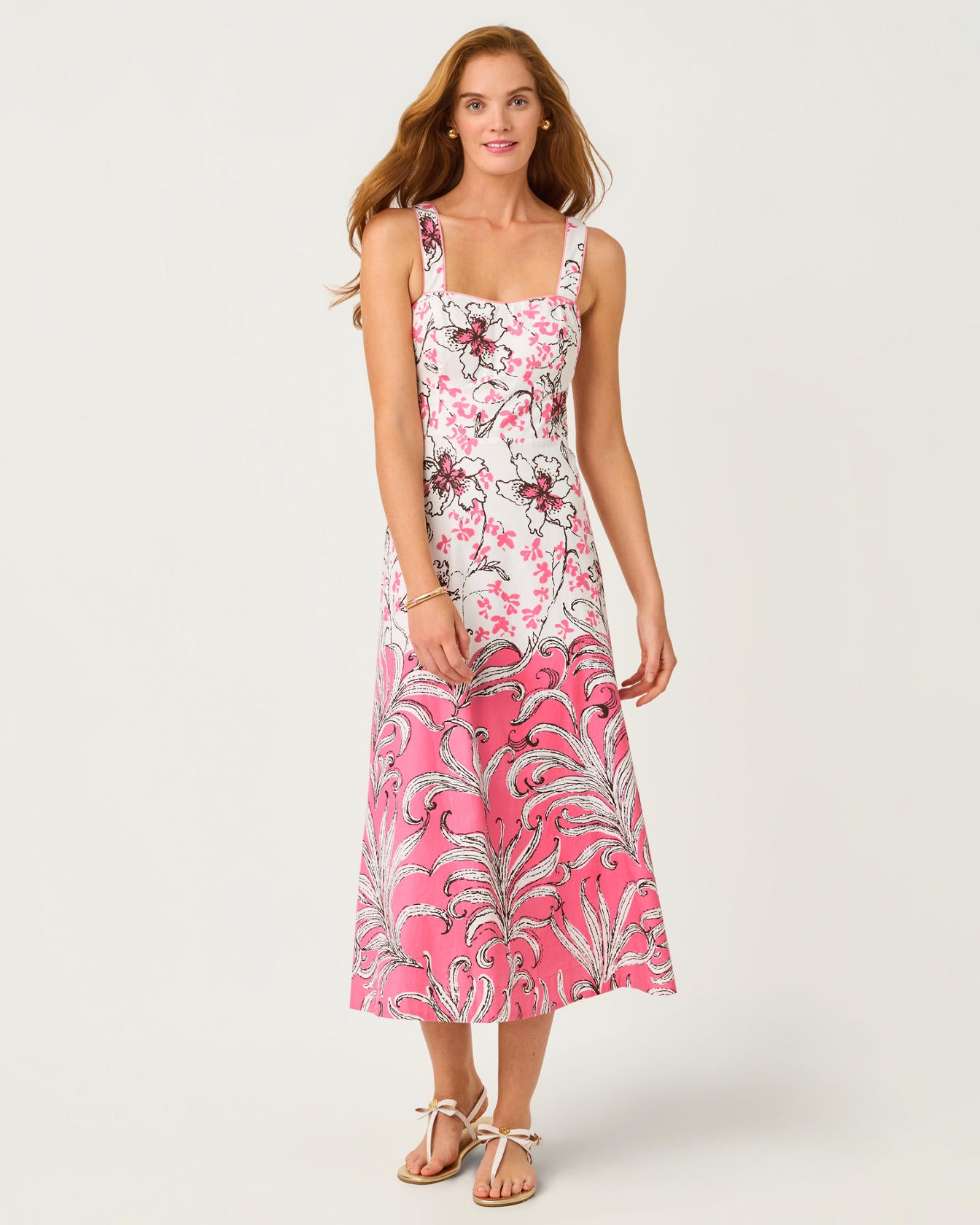 Maella Midi Dress Confetti Pink Bumbley Buzz Overlay Engineered Woven Midi Dress