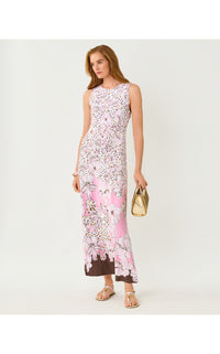 Ellison Maxi Dress In Wildness Engineered Knit Maxi Dress