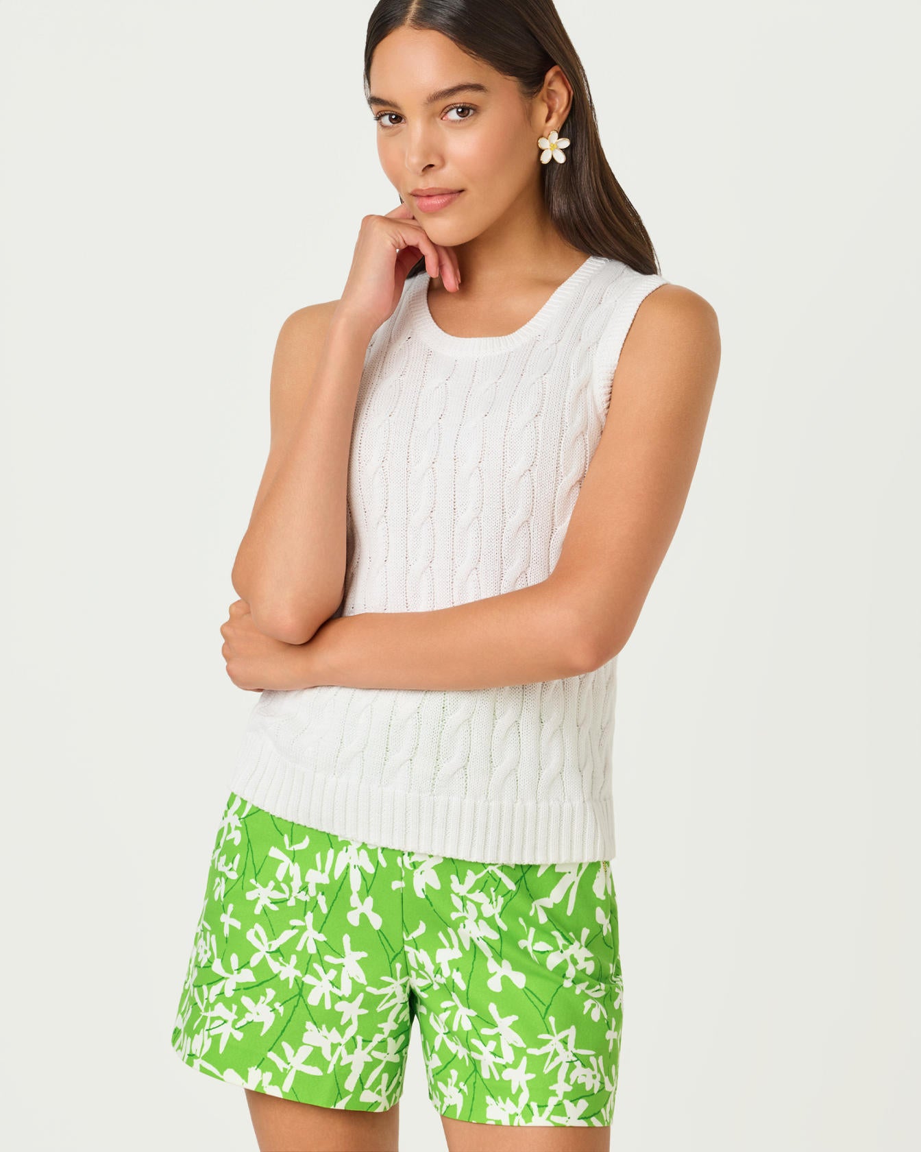 Sarissa Stretch Short Crocodile Green Liza