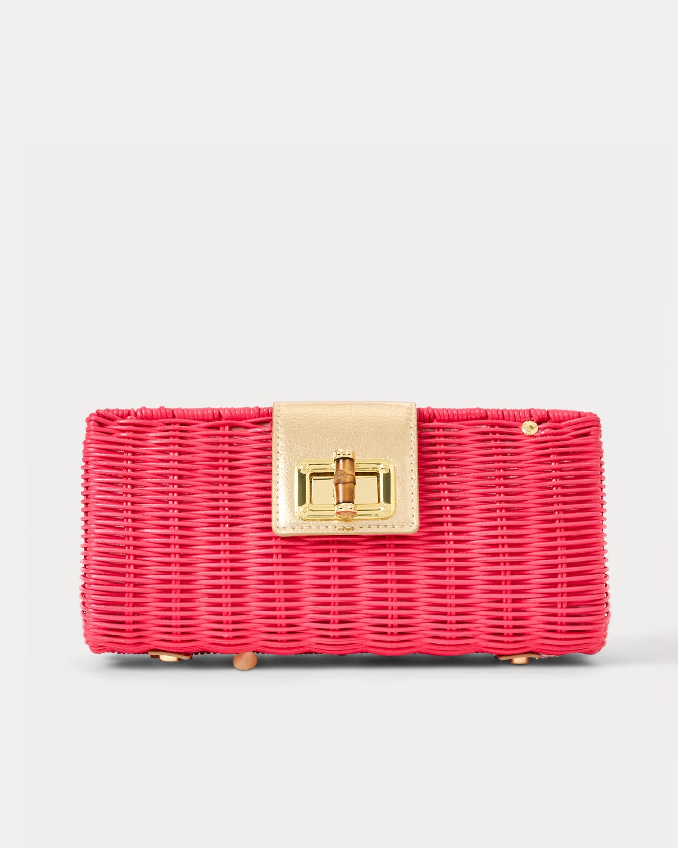 Leena Wicker Clutch In Paradise Punch