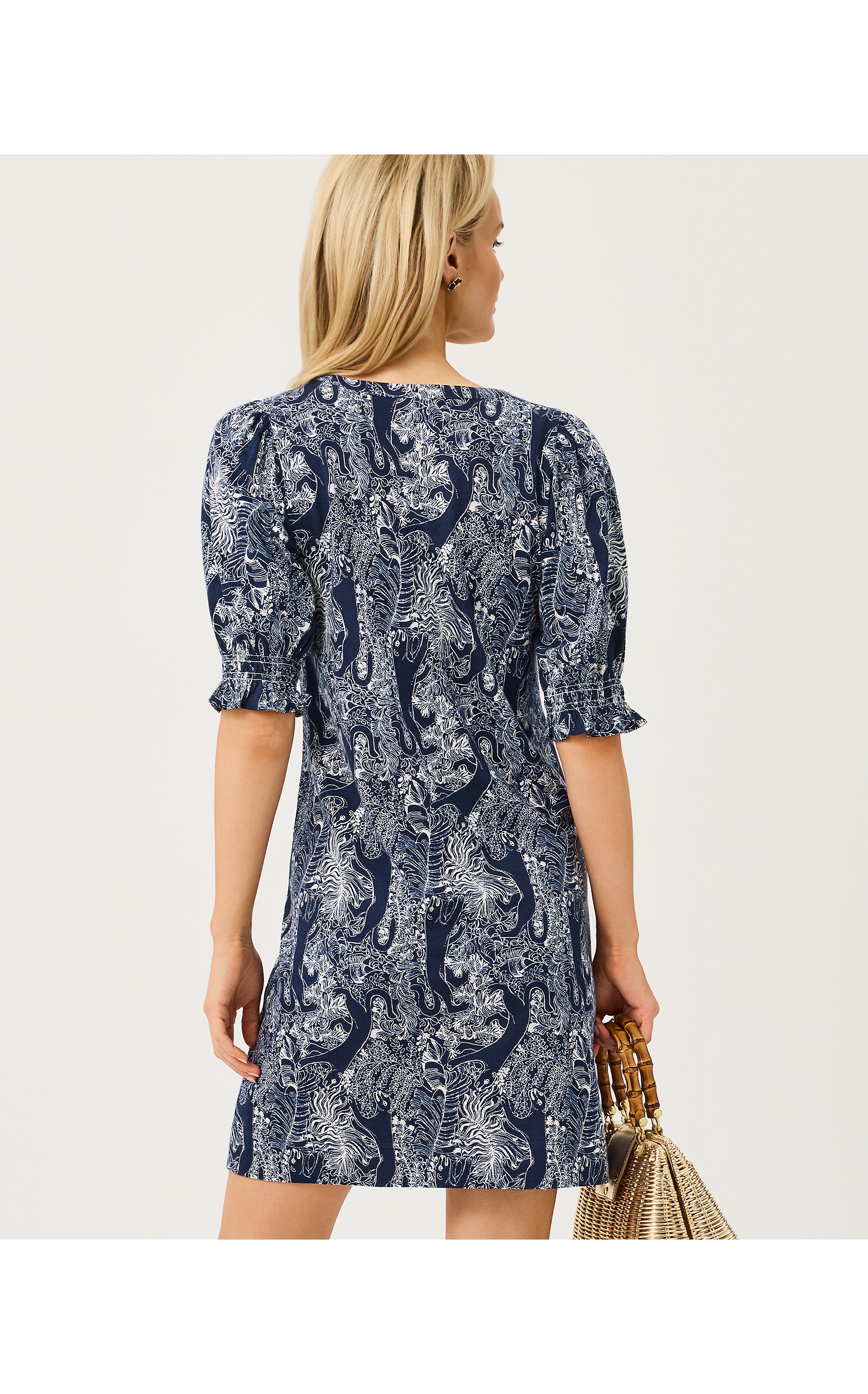 DELSIE DRESS IN LIL PALM PROWL