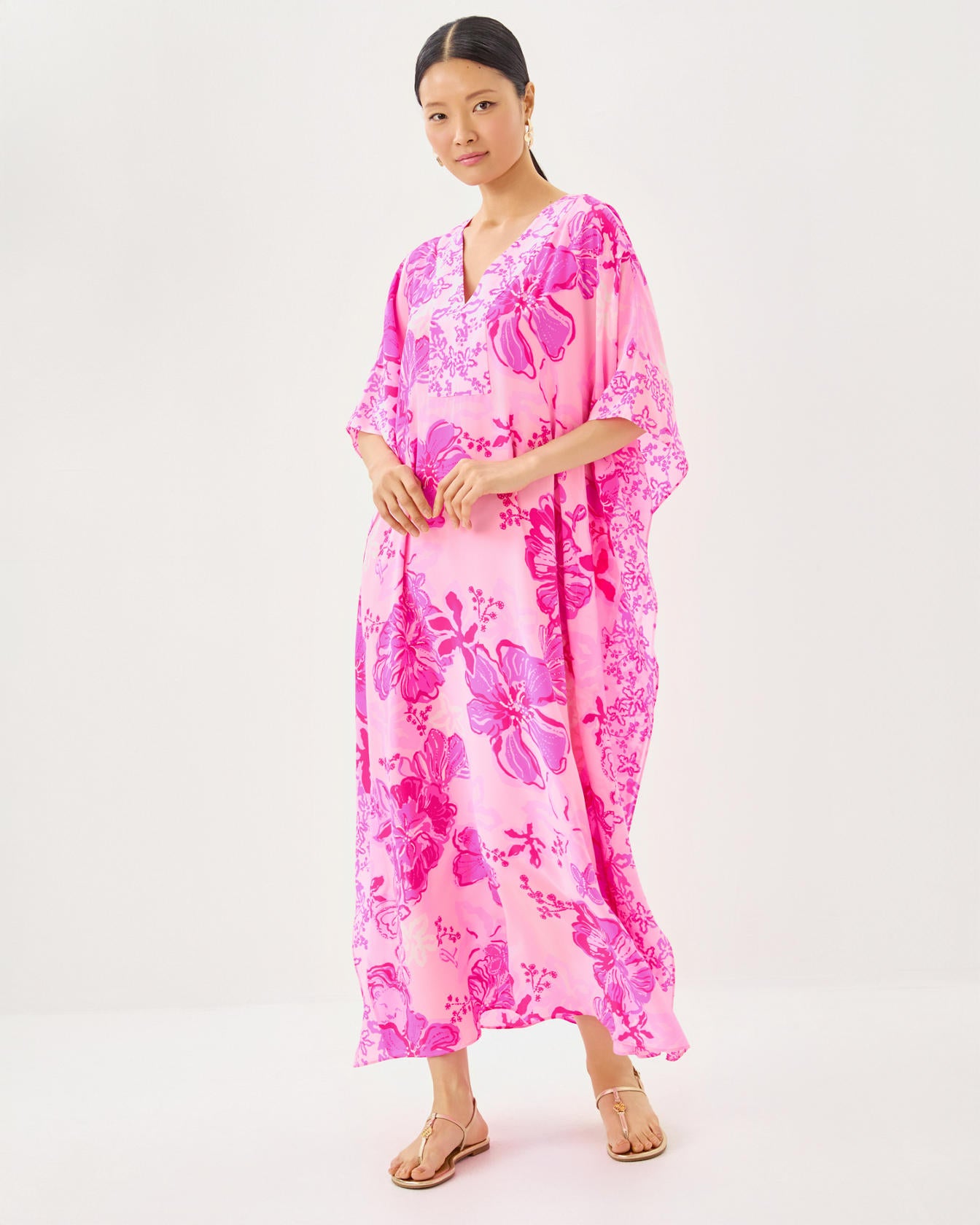 LEVY SILK MAXI CAFTAN