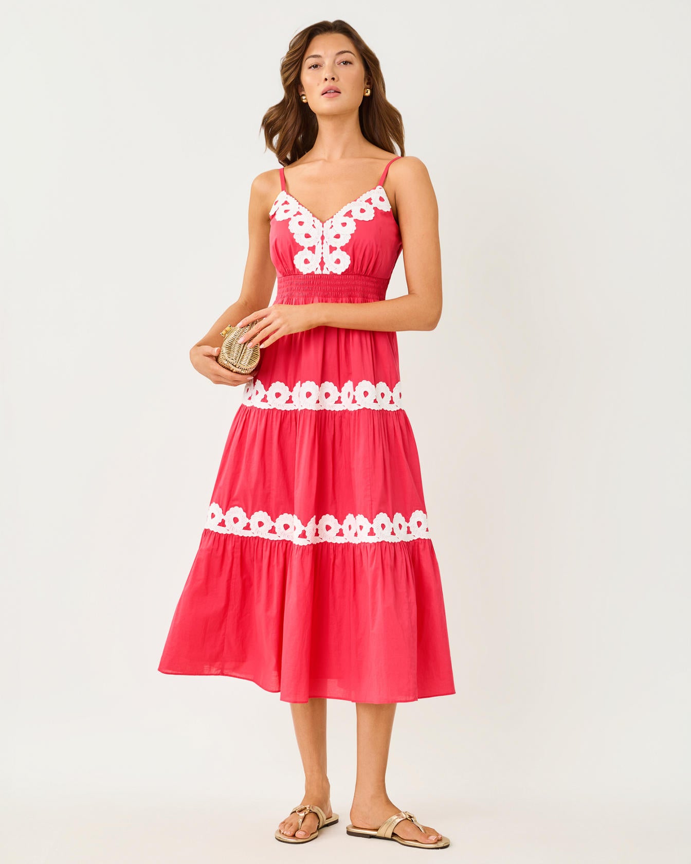 Zanna Midi Dress In Paradise Punch