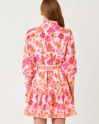Drena Dress In Pansy Fansy Engineered Woven Dress