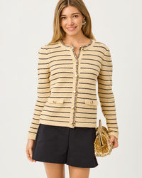 MAYSEN CARDIGAN WICKER TAN