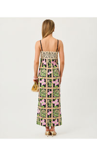 VENA STRETCH MAXI DRESS IN WINDOW SHOPPER
