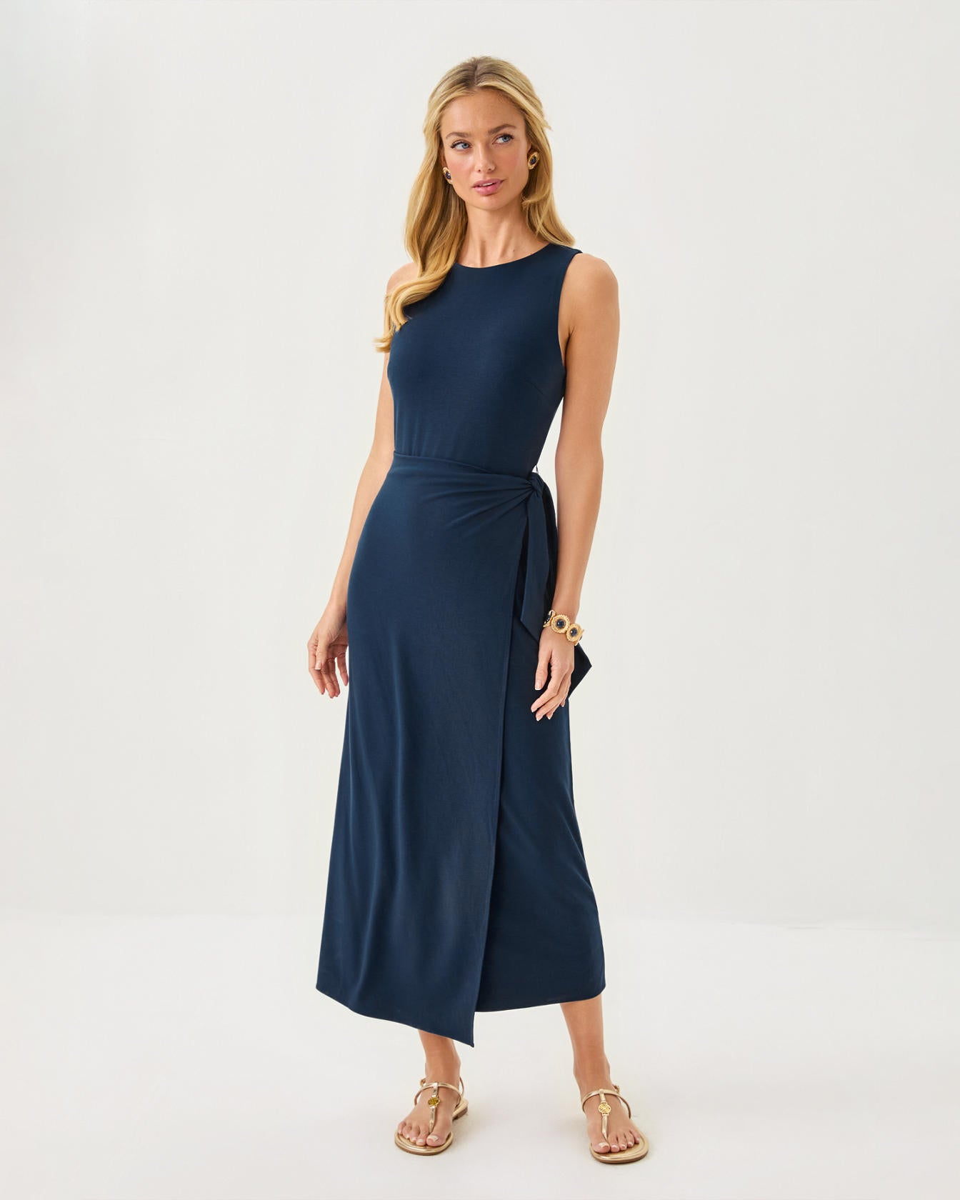 ESTELA MIDI DRESS NAVY