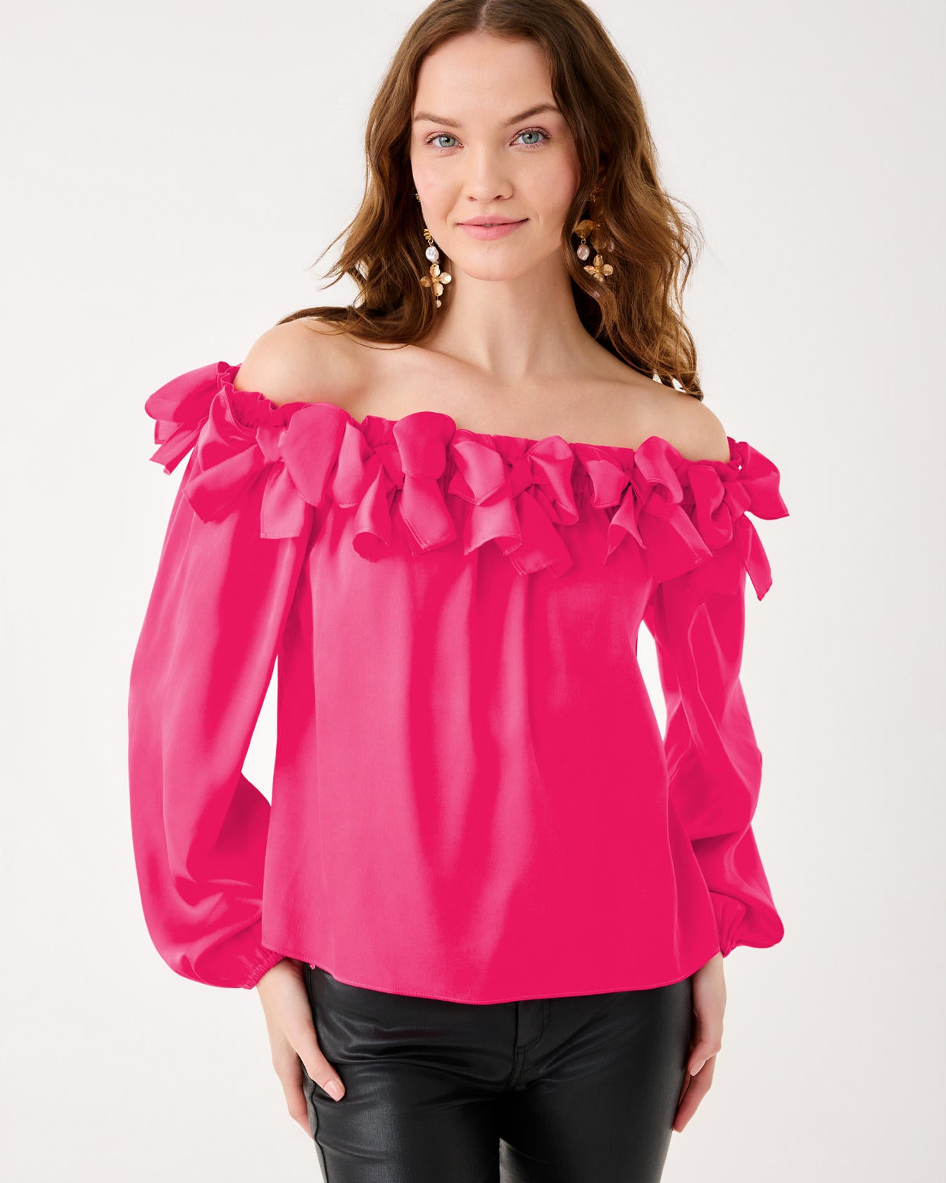 Analea Off The Shoulder Top Sun Shell Pink