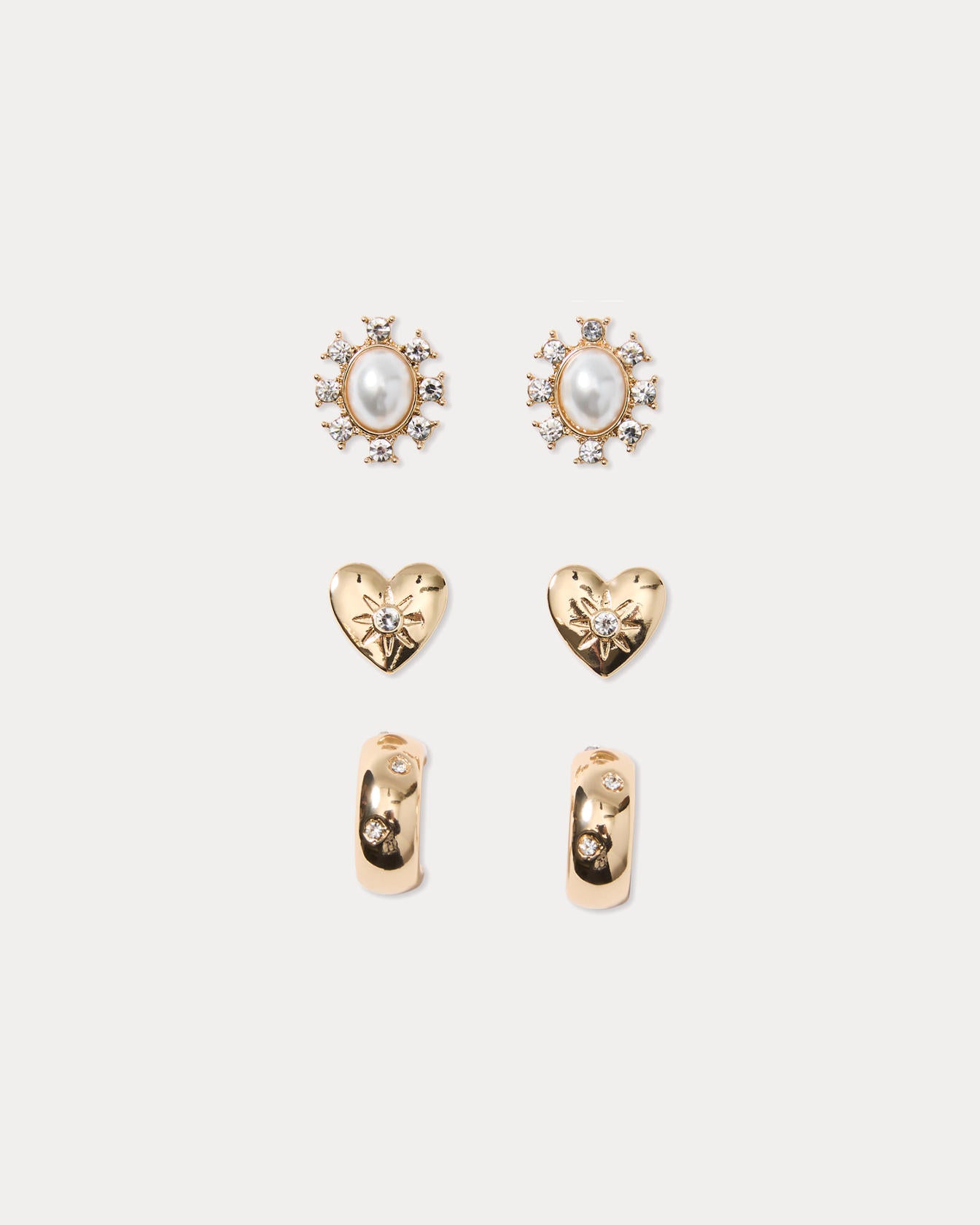Spicy Socialite Earring Gold Metallic Set