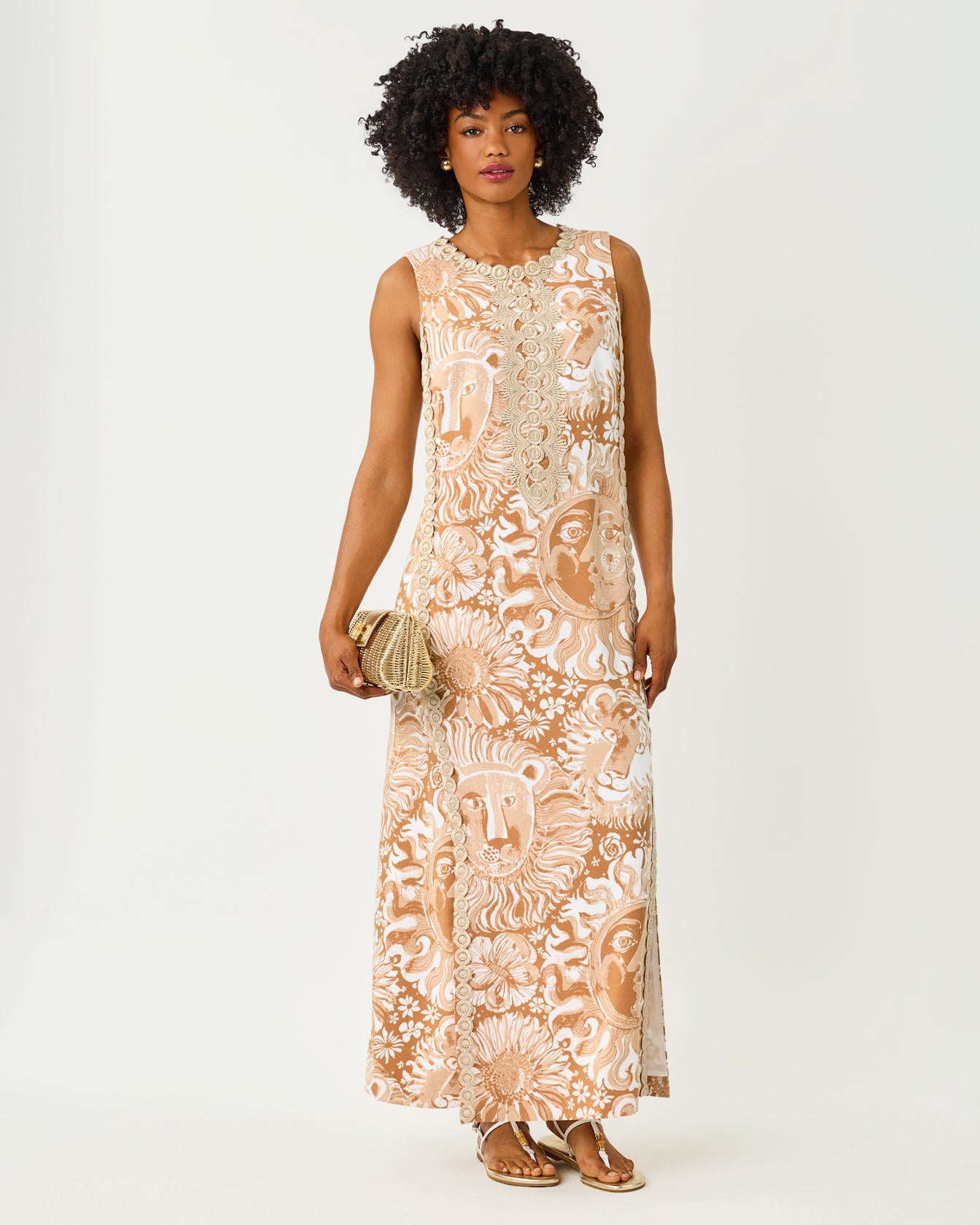 Edita Maxi Shift Dress In Oversized Jims Stuff