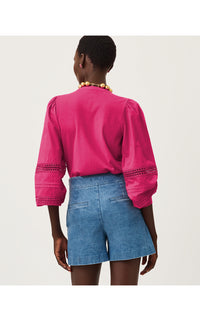 RONSON LONG SLEEVE KNIT TOP IN BERRY BOUQUET