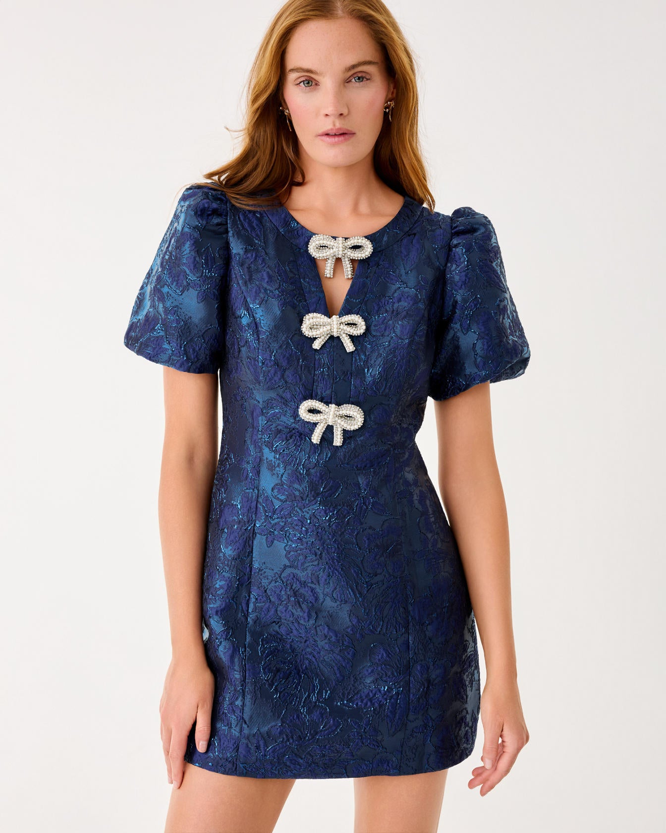 Amelie Shift Romper Low Tide Navy Nightshade Brocade