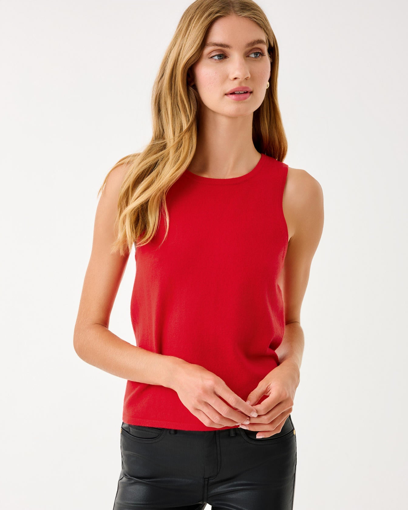 Harp Sweater Shell Cranberry Red