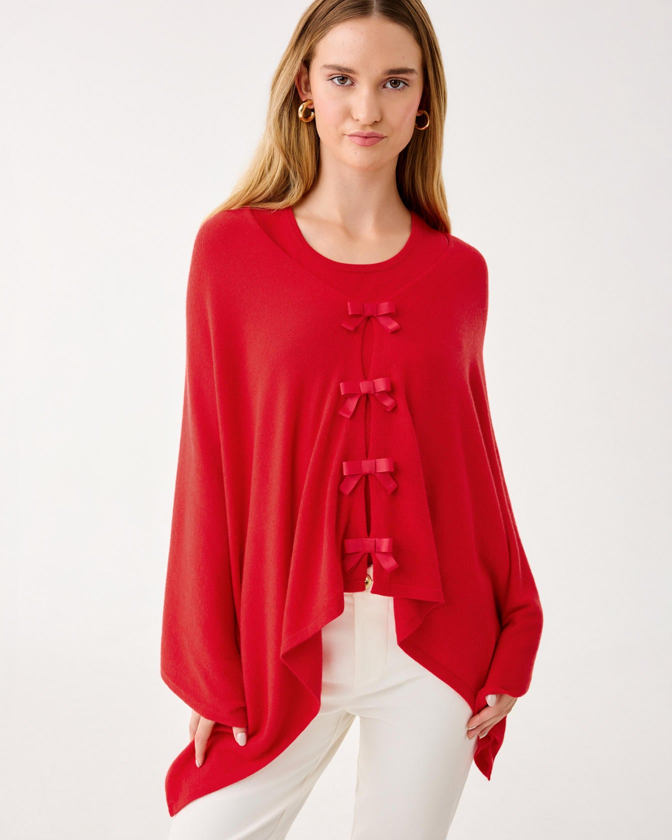 Harp Wrap W/ Bows Cranberry Red