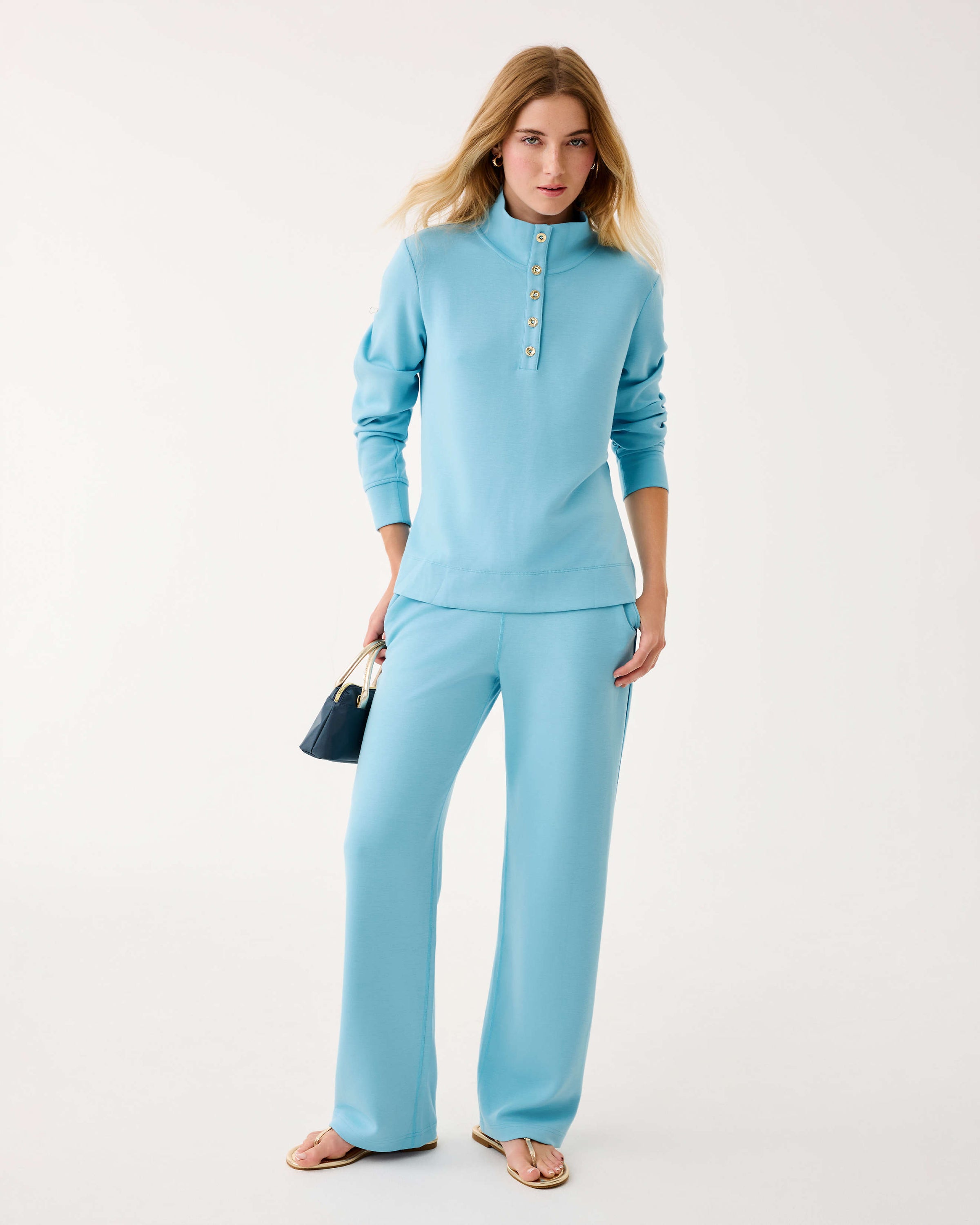 Cowie UPF 50+ Pullover Bellevue Blue