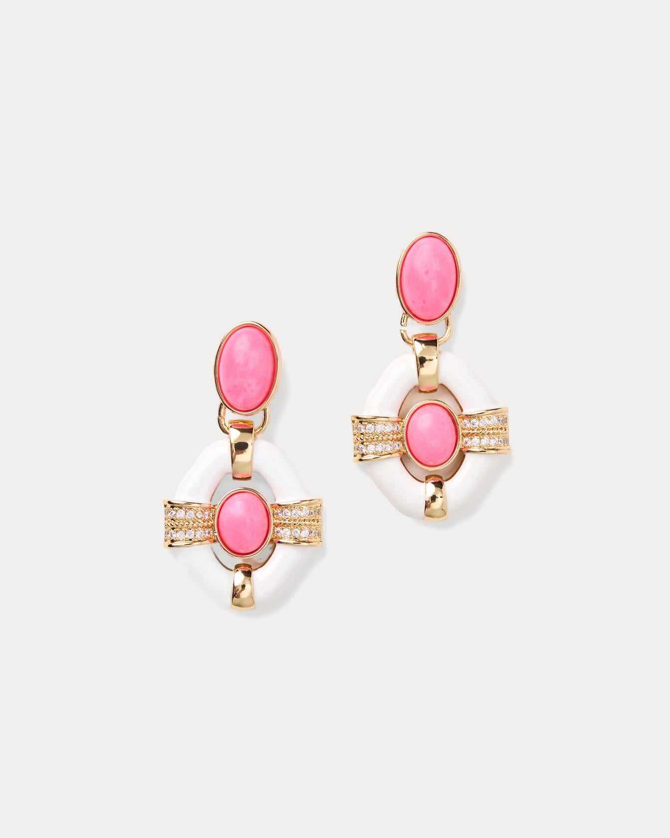Fleur De Lilly Doorknocker Earrings  Cherry Blossom Pink