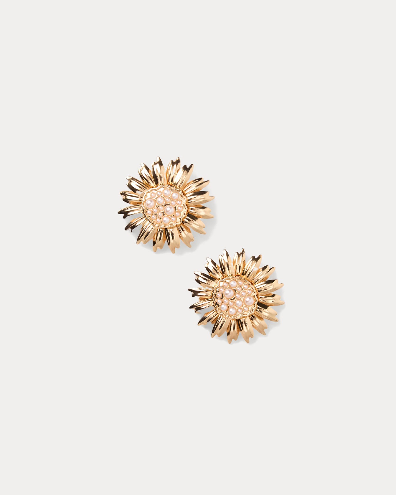 Lilly Garden Earrings Gold Metallic