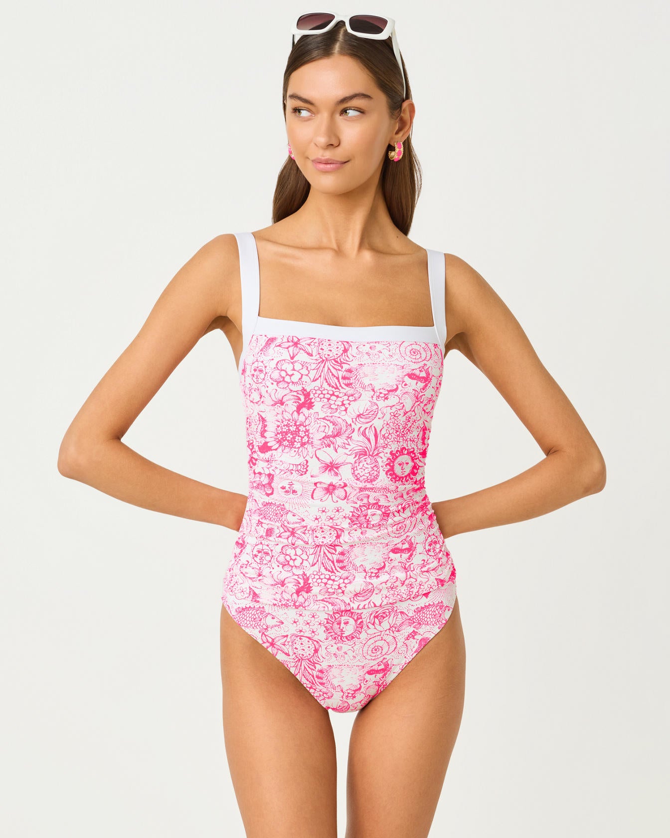 Keon One Piece Swimsuit Cherry Blossom Pink Lil Fleur De Lilly