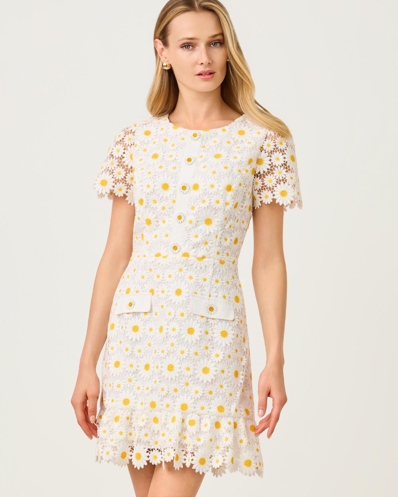 Peyton Skirted Romper Resort White Fresh As A Daisy Lace – Pink Soleil