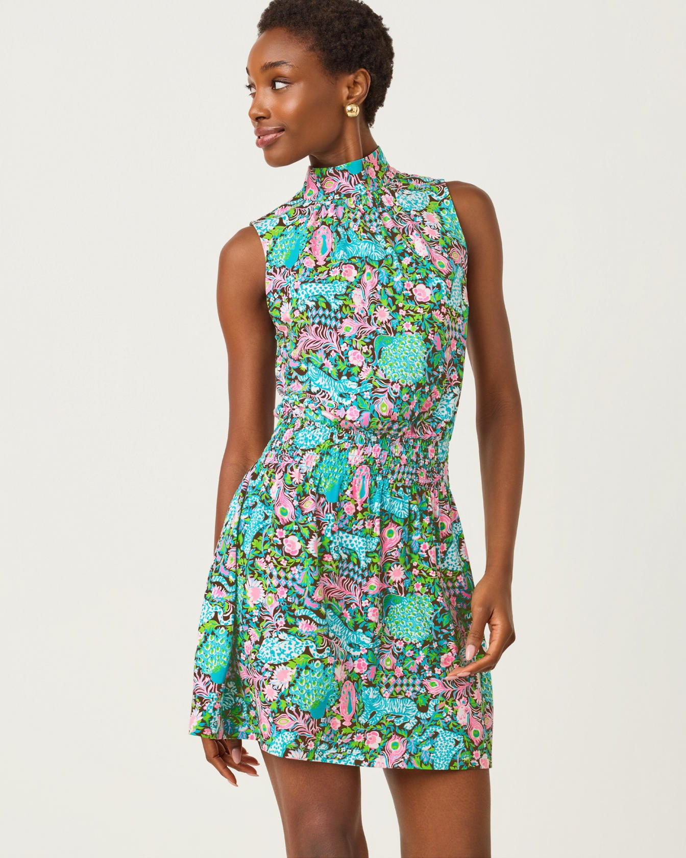 Sherah Skirted Romper Multi Royal Zoo