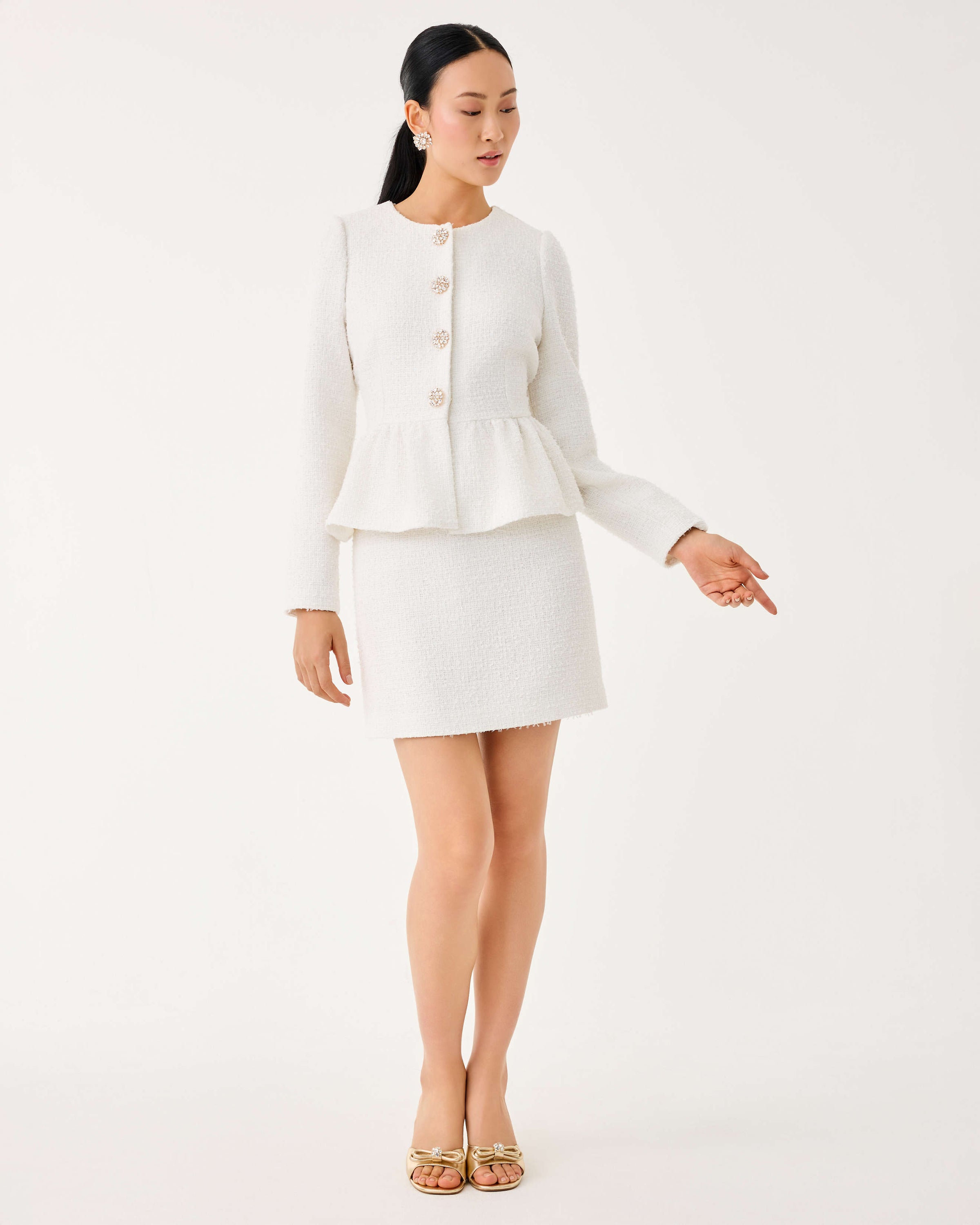Araya Boucle Jacket Coconut Chic Chick Boucle