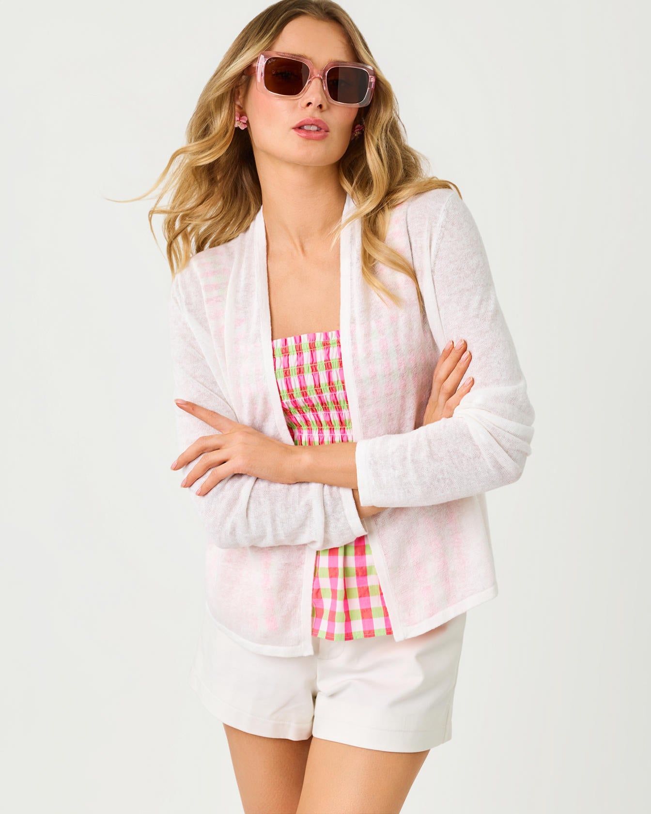 Faretta Cardigan In Resort White