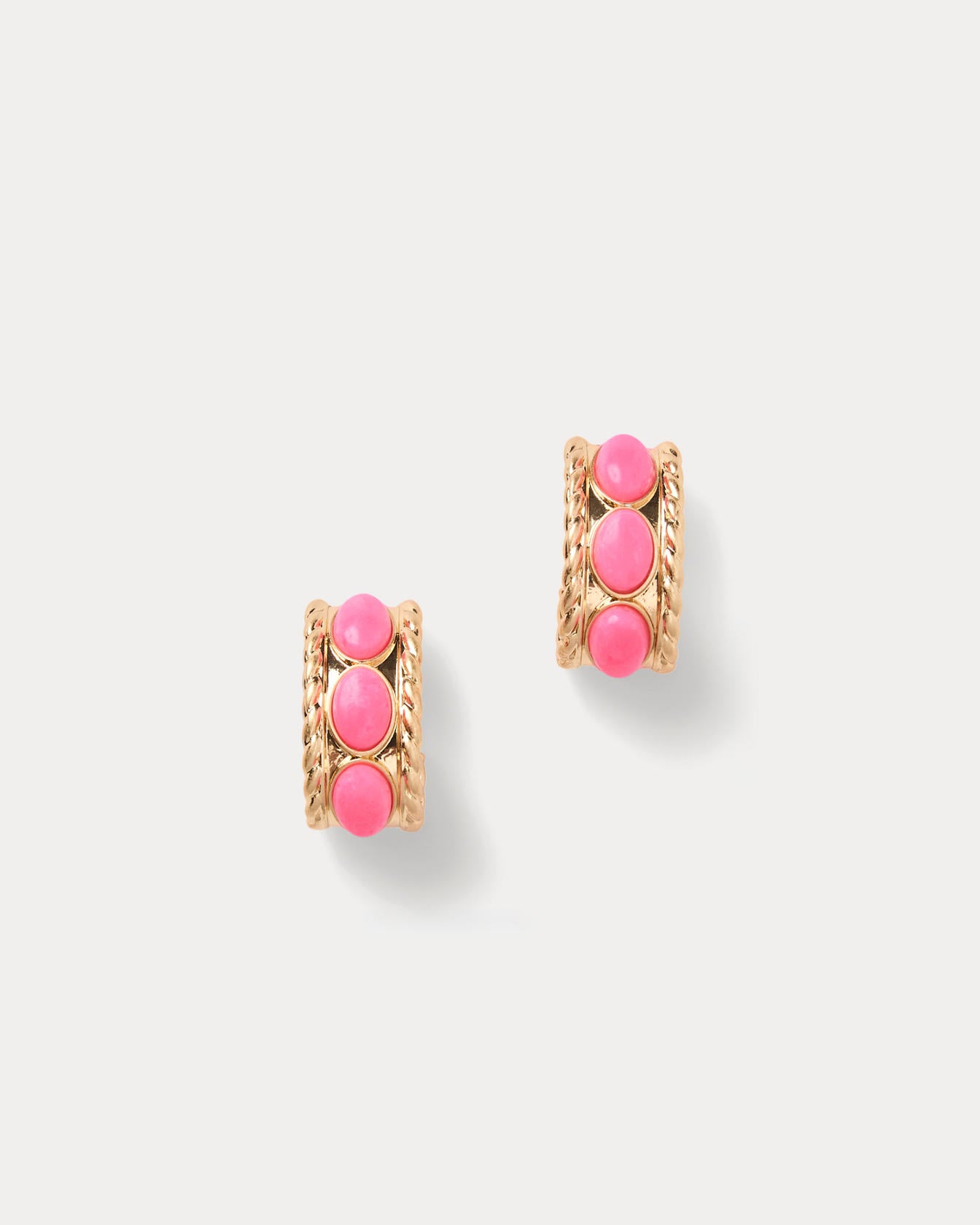 Sunshine Grove Hoop Earrings Cherry Blossom Pink