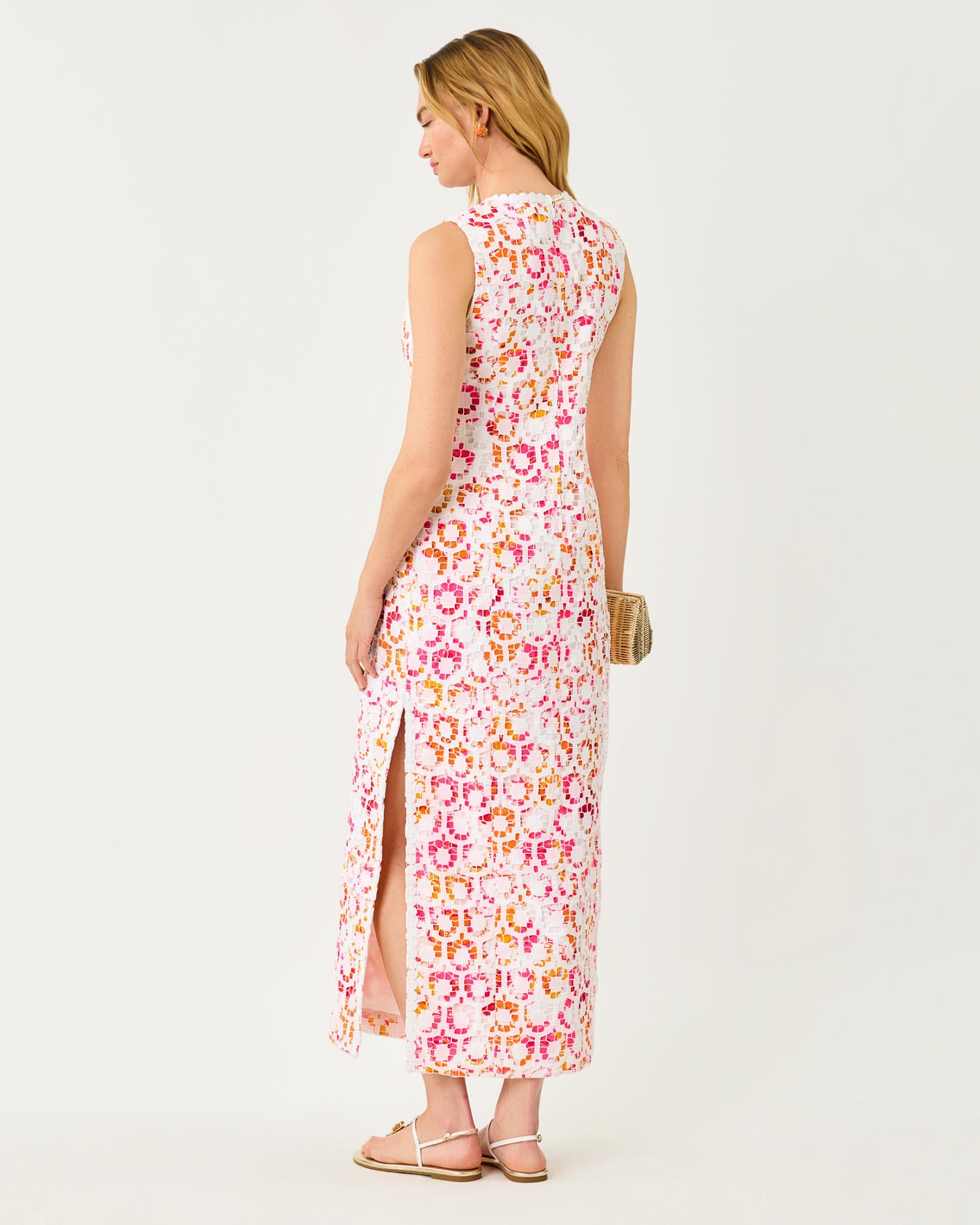 Kitt Maxi Shift Dress In Pansy Fansy
