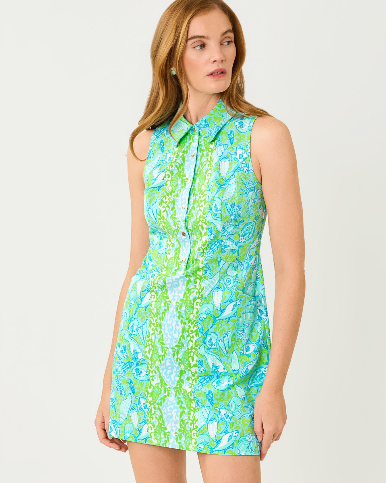Kathy Dress Upf 50+ In Throw Me A Line Engineered Golf