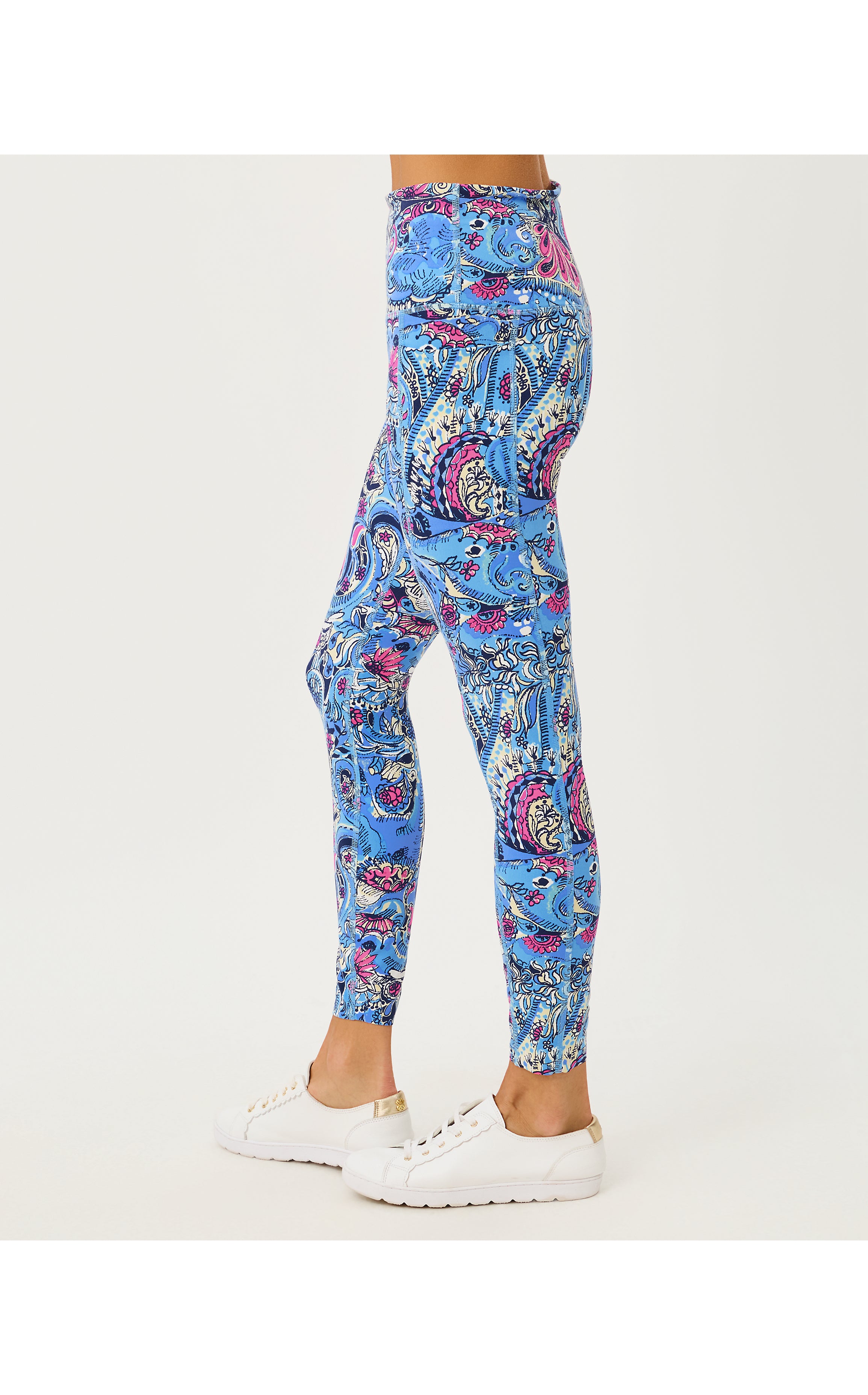 ENDURANCE HIGH RISE MIDI LEGGINGS IN PAISLEY PARADE