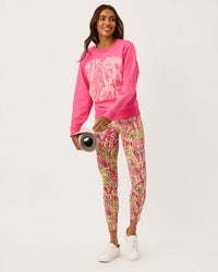 ENDURANCE HIGH RISE MIDI LEGGINGS IN LIL SKETCHING ON SAFARI