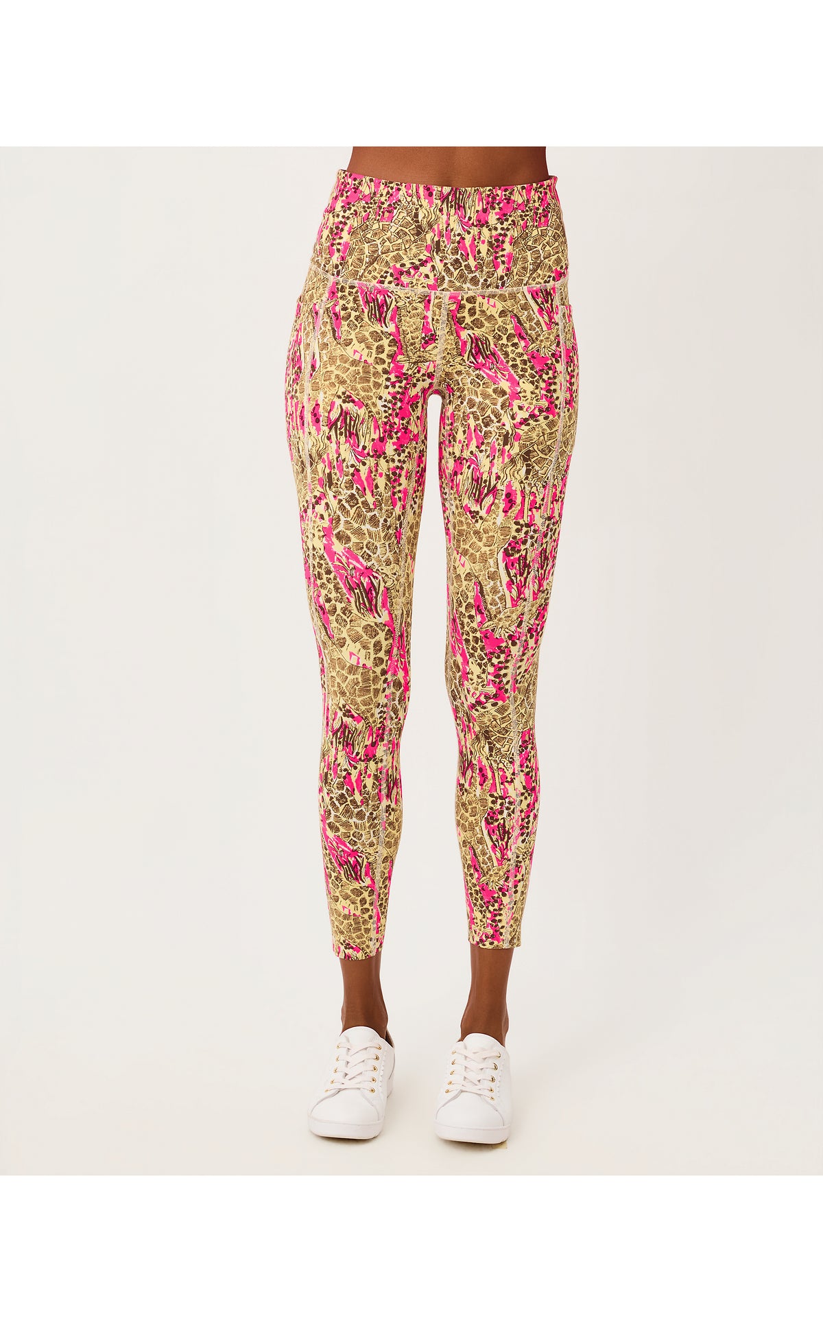 ENDURANCE HIGH RISE MIDI LEGGINGS IN LIL SKETCHING ON SAFARI
