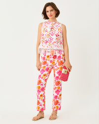 Carwyn Crop Flare Pants In Pansy Fansy